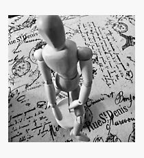 Sketch Mannequin B&W Photograph Photographic Print
