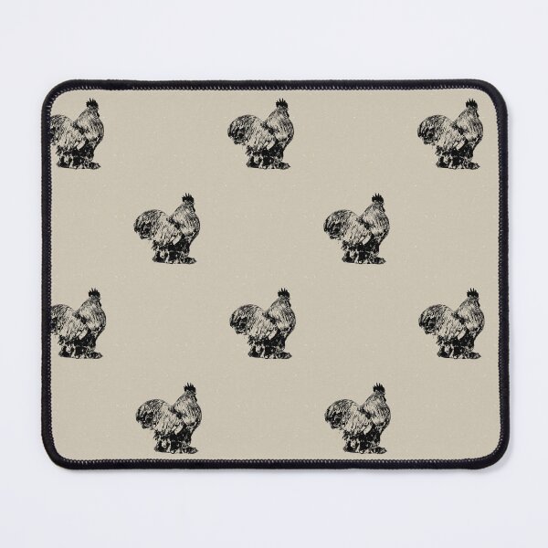 Item preview, Rooster ink illustration minimalistic linen fabric designed and sold by Camilla Fjäder.