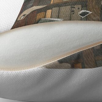 Alternate view of There's a Poltergeist in the Library Again... Throw Pillow