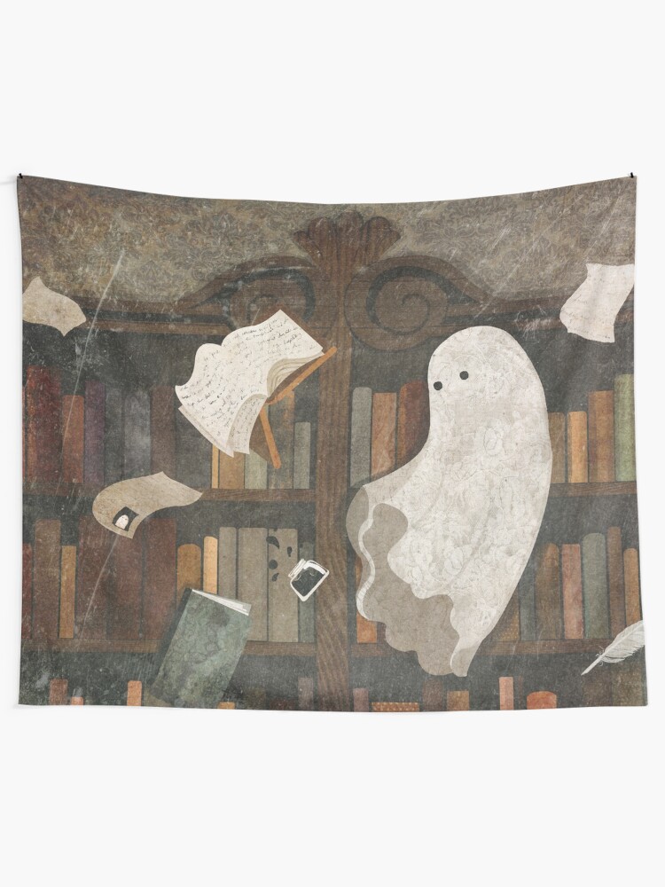 Alternate view of There's a Poltergeist in the Library Again... Tapestry
