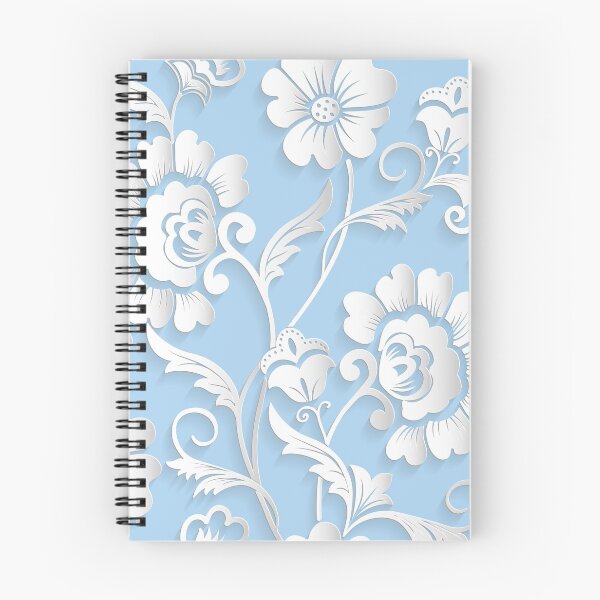Item preview, My White Flowers On Baby Blue designed and sold by Muge Basak.