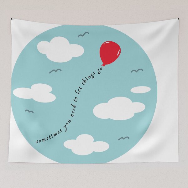 Item preview, Balloon - Sometimes You Need to Let Things Go | Illustration designed and sold by Pisutachio.