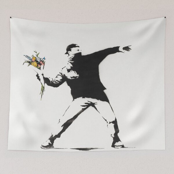 Item preview, Flower Thrower Banksy designed and sold by Teecha.