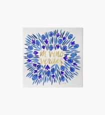 In Wine, There is Truth – Navy & Gold Art Board