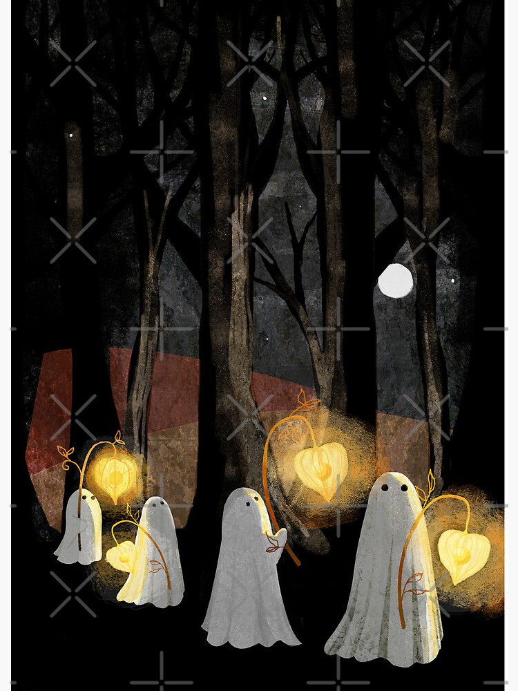 Thumbnail 2 of 2, Art Board Print, Ghost Parade designed and sold by katherineblower.