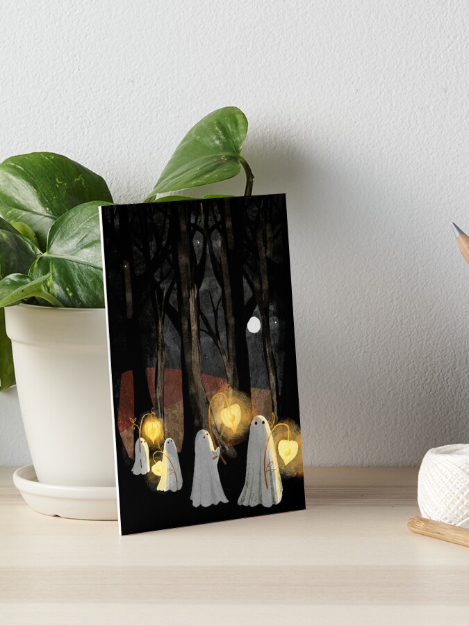 Thumbnail 1 of 2, Art Board Print, Ghost Parade designed and sold by katherineblower.