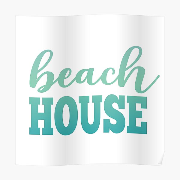 Beach House Beach Theme Decor Cottage Poster