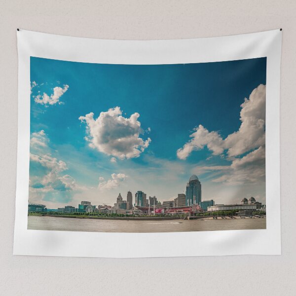 Item preview, Cincinnati Ohio Reds Day Game and Skyline designed and sold by DaveFilm.