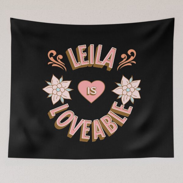 Item preview, Leila is Loveable - First Names - Birthday Gifts - Alliteration Fans designed and sold by epicthoughts.