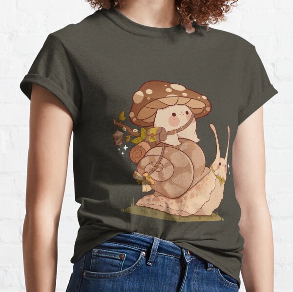 Cute mushroom and snail friend Classic T-Shirt