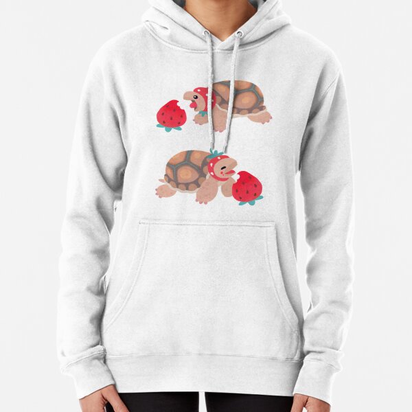 Tortoises love strawberries Pullover Hoodie