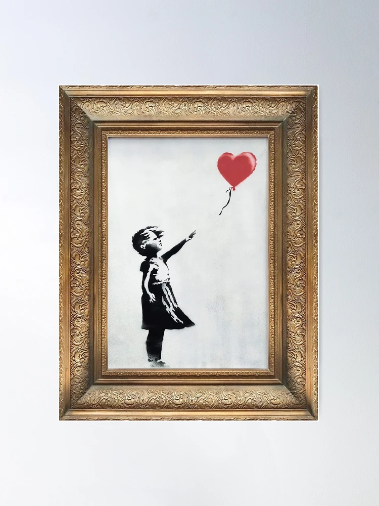 Banksy Balloon Girl Frame Poster for Sale by Teecha