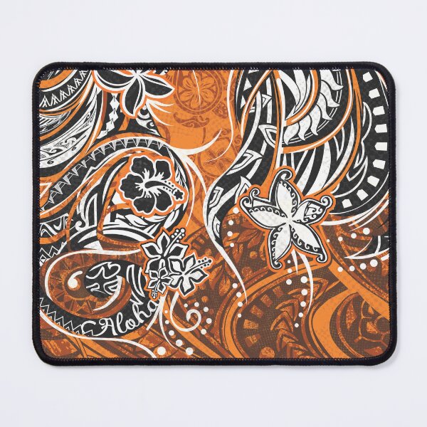 Item preview, Hawaiian Sunset Orange ALOHA Print designed and sold by sunnthreads.