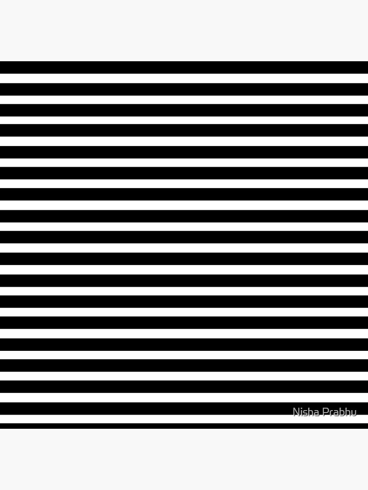 Large Black and White Horizontal Cabana Stripe Tote Bag by KirstiePaige