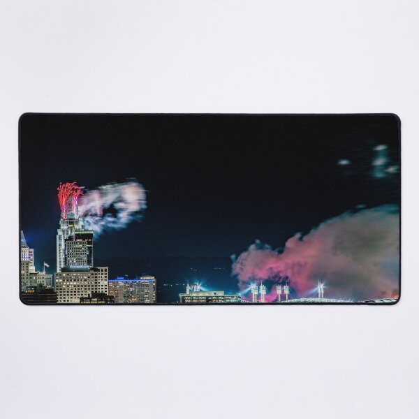 Item preview, 2021 WEBN Fireworks Cincinnati Ohio Skyline Photograph - Fireworks shooting off the Great American Tower designed and sold by DaveFilm.