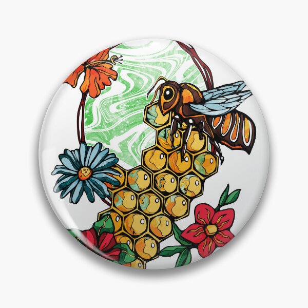 Item preview, Cute bee and colorful flowers, Save the bees on white designed and sold by NadiaChevrel.