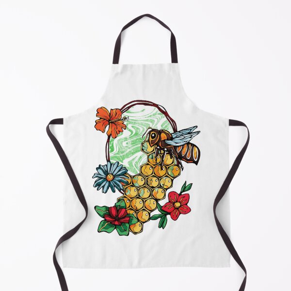 Item preview, Cute bee and colorful flowers, Save the bees on white designed and sold by NadiaChevrel.