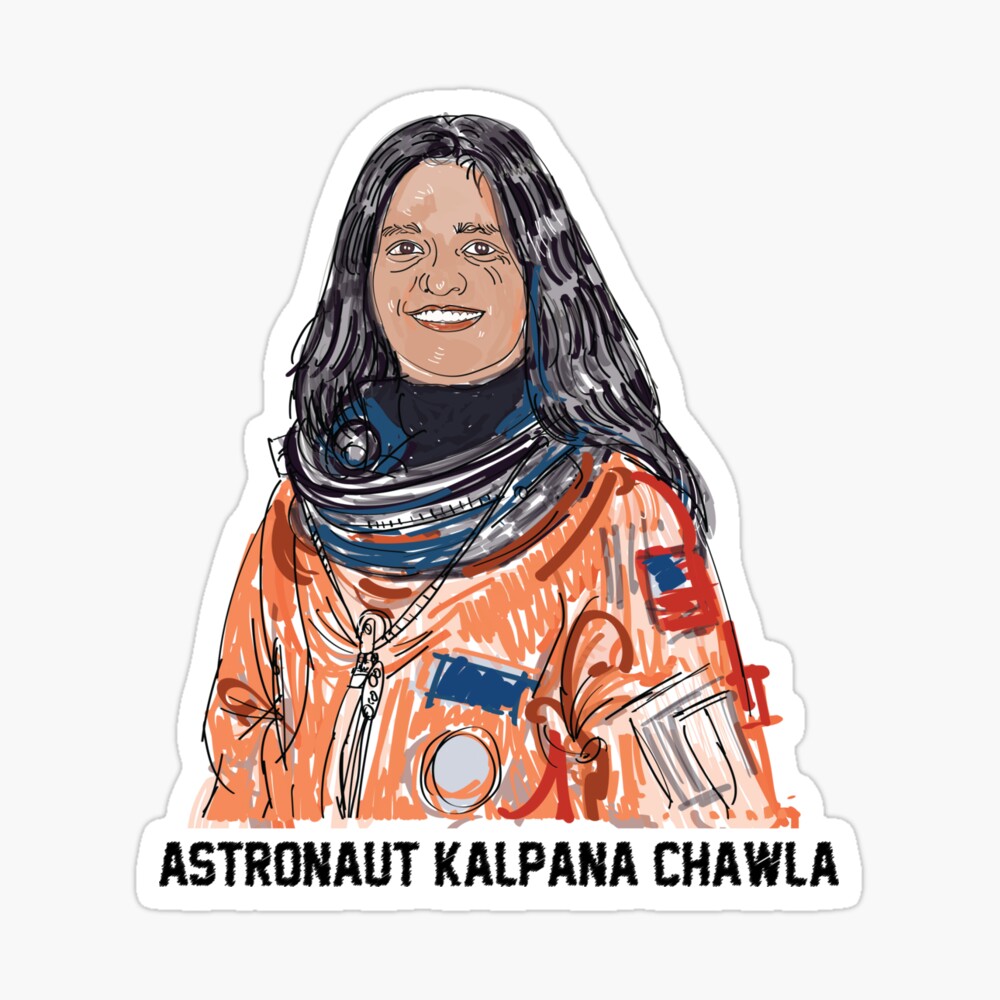 How to draw Kalpana Chawla  NASA astronaut