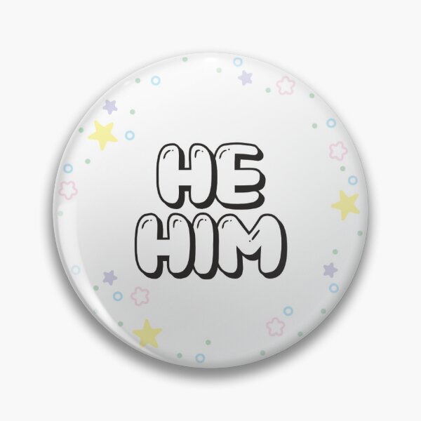 Item preview, Pastel Star Confetti He/Him Pronouns designed and sold by MoonMint.