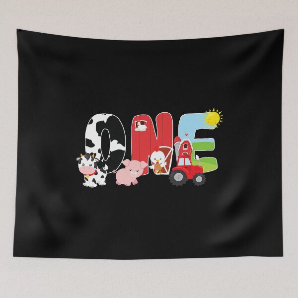 Item preview, Farm Animals 1st Birthday Barnyard 1 Year Old Baby Birthday designed and sold by PameGraha.