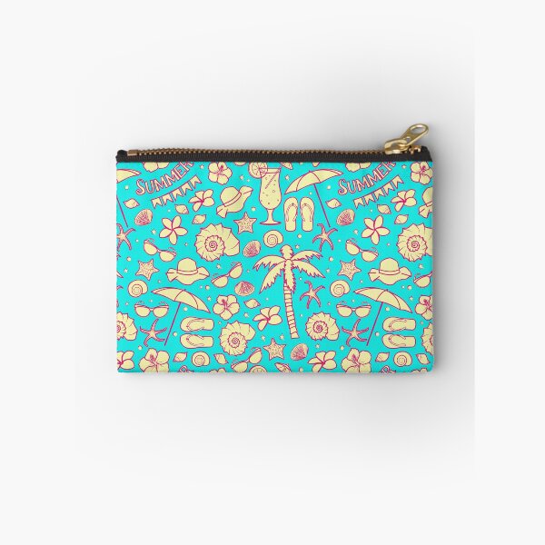 Item preview, Summer pattern on turquoise background: umbrella, sunglasses, palm tree, shell, starfish. The inscription "summer is a life." designed and sold by Skaska.