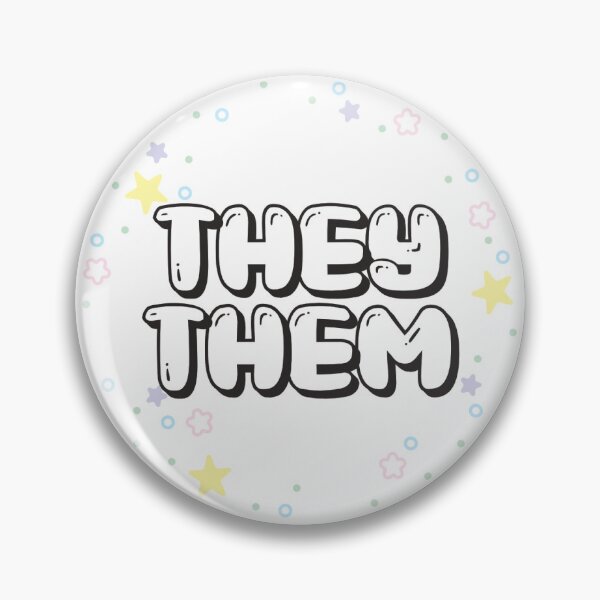Item preview, Pastel Star Confetti They /Them Pronouns designed and sold by MoonMint.