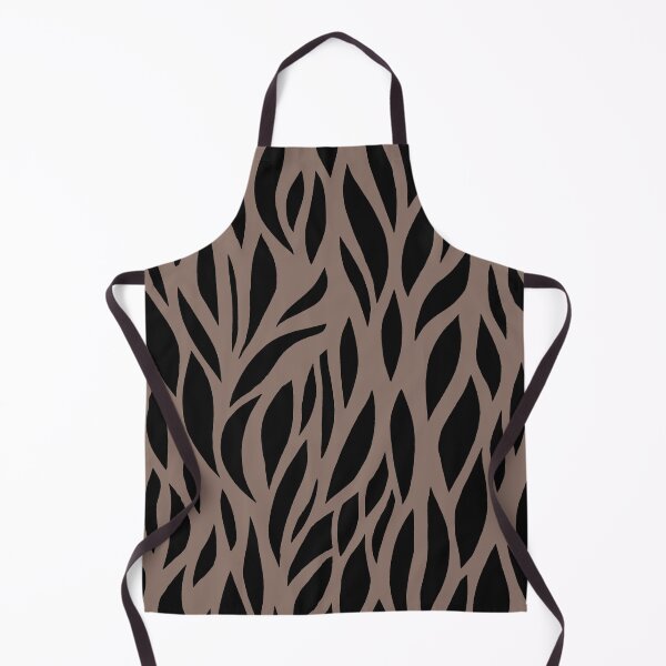Aperçu de l'œuvre Twisted1 -Motif de feuilles torsadées moderne en noir et marron créée et vendue par jeanyun48.