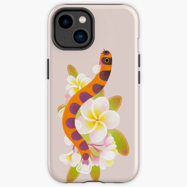 Kuhli loach and plumeria iPhone Tough Case