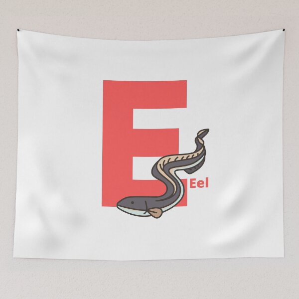 Item preview, E for Eel - Alphabet and Animals designed and sold by CherieTree.