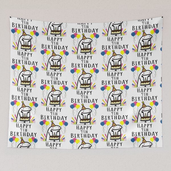 Item preview, flork happy   9 th  birthday    designed and sold by KrisLouDesign.