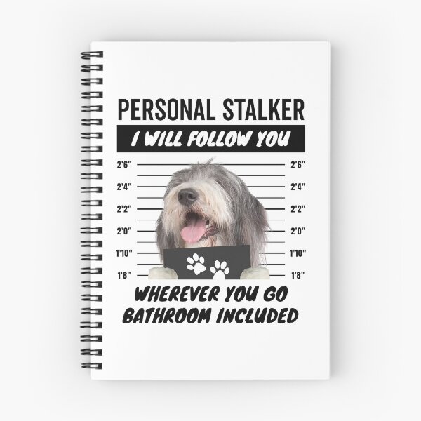 Item preview, Personal Stalker Dog – Blue and White Bearded Collie designed and sold by More Cute Dogs.