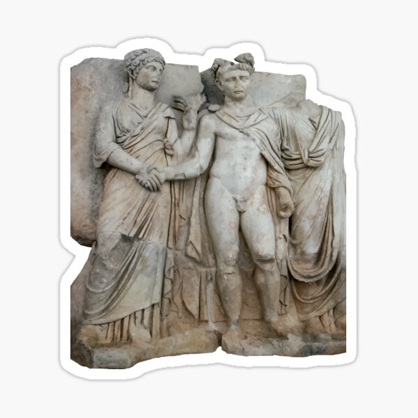 Item preview, Klaudios and Agrippina Sebastion Relief Classical Art Cut Out designed and sold by taiche.