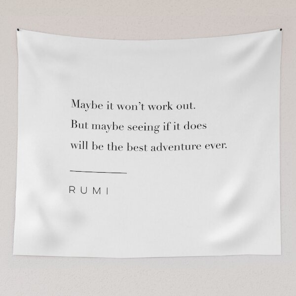 Aperçu de l'œuvre La meilleure citation d'aventure jamais par Rumi créée et vendue par wisemagpie.
