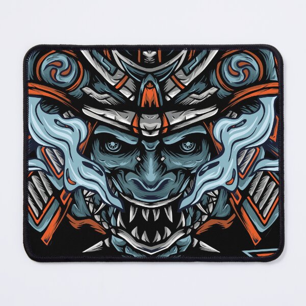 Item preview, Samurai Angry Oni Cyborg Mecha Mask designed and sold by BakaOutfit.