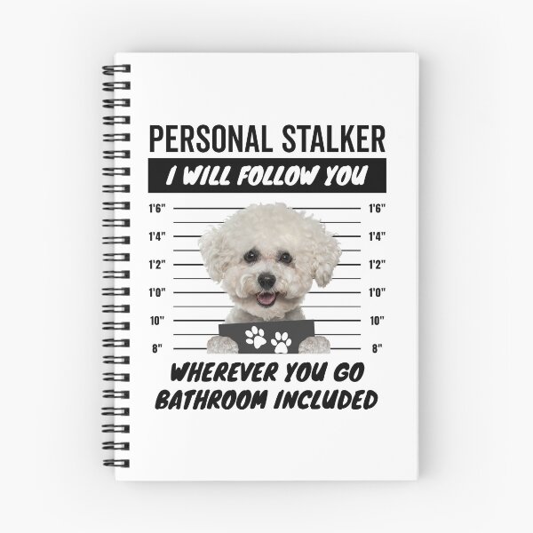 Item preview, Personal Stalker Dog – White Bichon Frise designed and sold by More Cute Dogs.