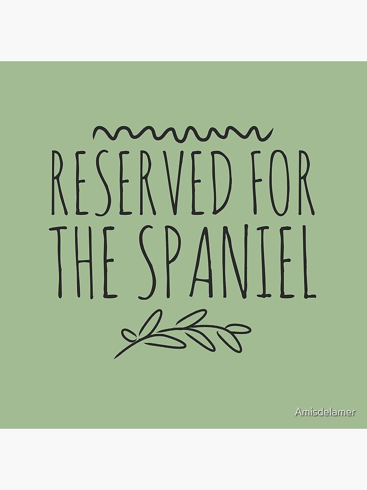 Reserved for the spaniel. by Amisdelamer
