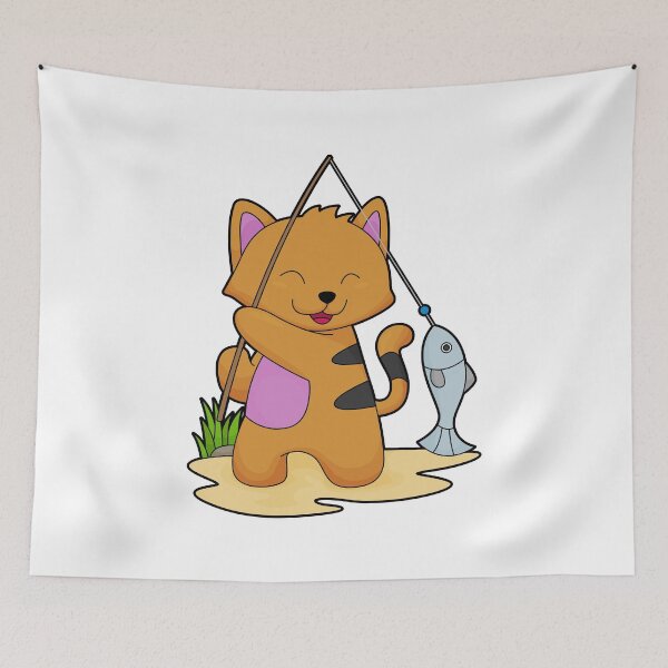 Item preview, Cat Angler Fish Fishing designed and sold by Snabdesign84.