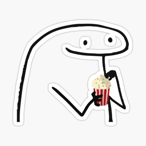 Popcorn Flork Sticker For Sale By Krisloudesign Redbubble 