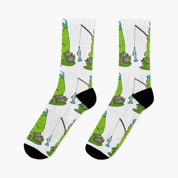 Item preview, Frog as Fisher with Fishing rod & Fish designed and sold by Snabdesign84.