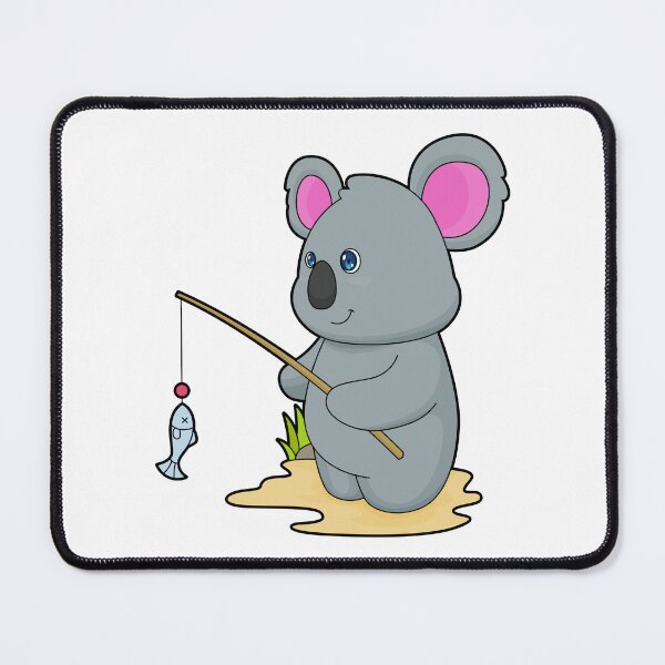 Item preview, Koala as Fisher with Fishing rod & Fish designed and sold by Snabdesign84.