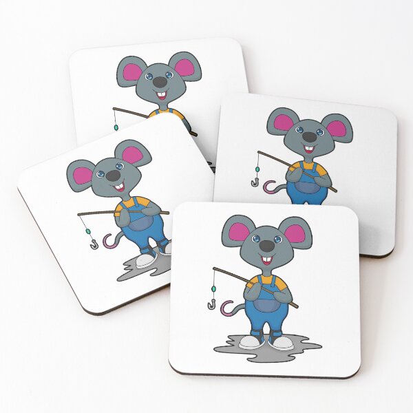 Item preview, Mouse as Fisher with Fishing rod designed and sold by Snabdesign84.