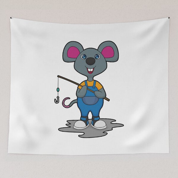 Item preview, Mouse Angler Fishing rod Fishing designed and sold by Snabdesign84.