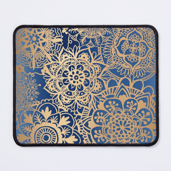Item preview, Blue and Gold Mandala Pattern designed and sold by Julie Erin Designs.