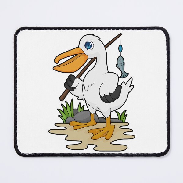 Item preview, Pelican as Fisher with Fishing rod & Fish designed and sold by Snabdesign84.