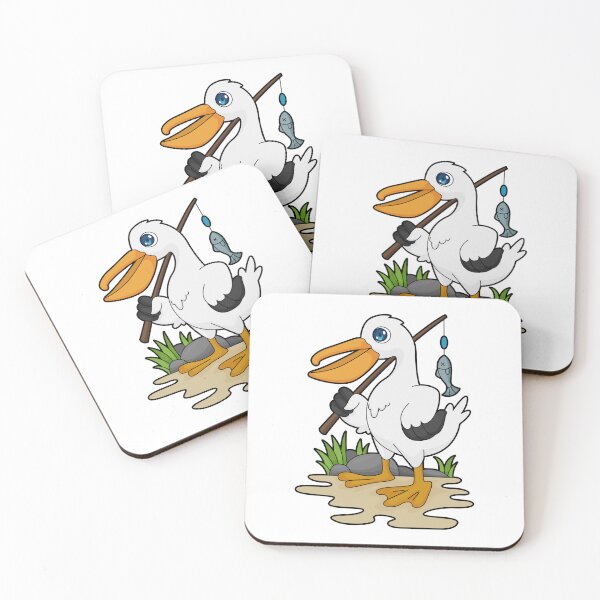 Item preview, Pelican as Fisher with Fishing rod & Fish designed and sold by Snabdesign84.