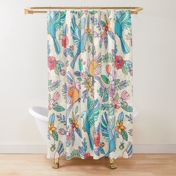 Whimsical Summer Flight Shower Curtain