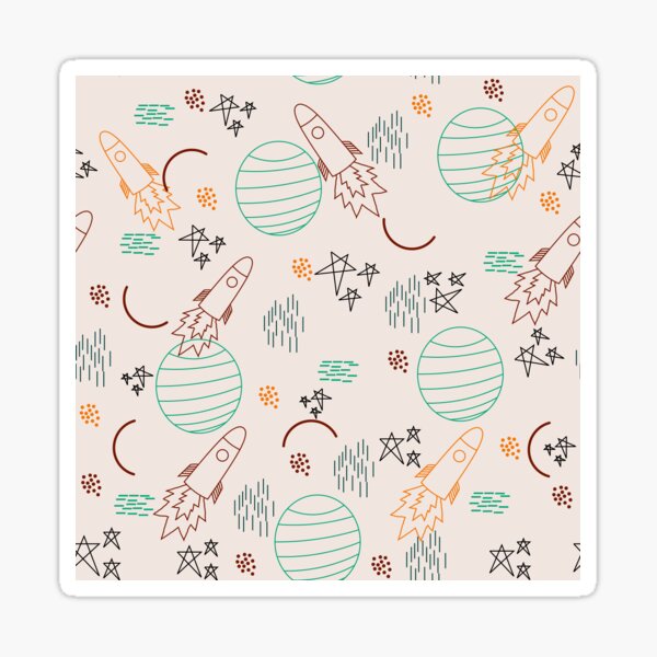 Journey to Space Allover Sticker