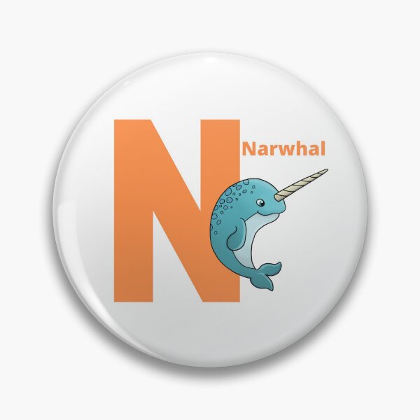 Item preview, N for Narwhal - Alphabet and Animals designed and sold by CherieTree.