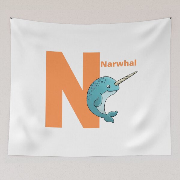 Item preview, N for Narwhal - Alphabet and Animals designed and sold by CherieTree.