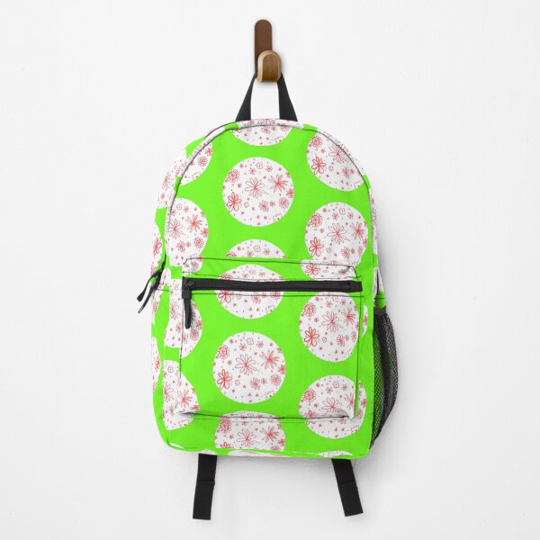 Item preview, Red and white floral painting on green background designed and sold by lausn.